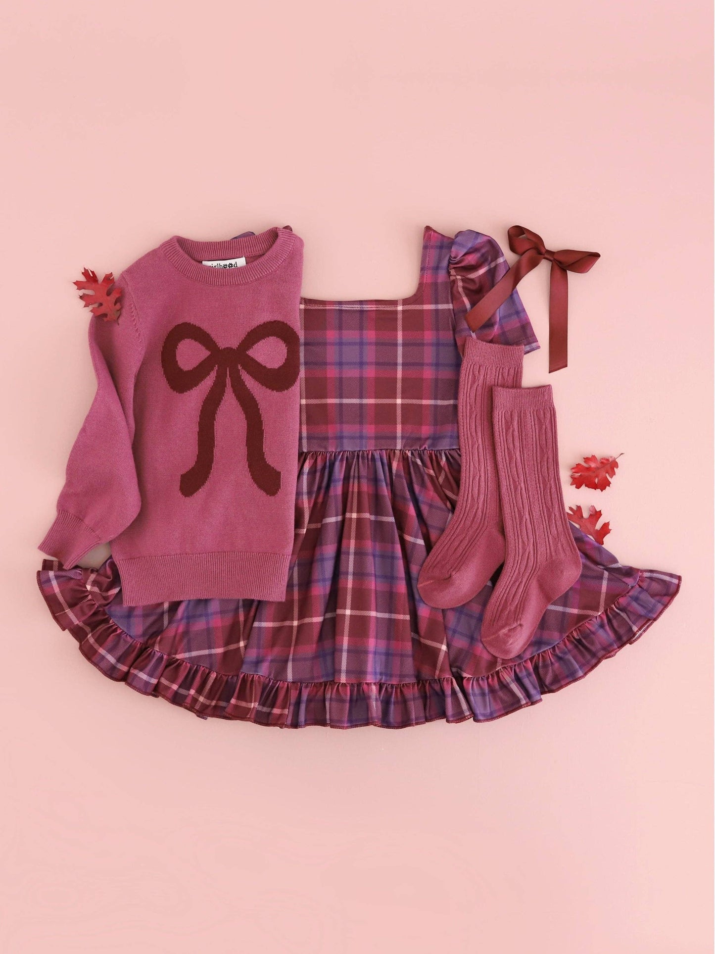 Mulberry Cable Knit Knee High Socks