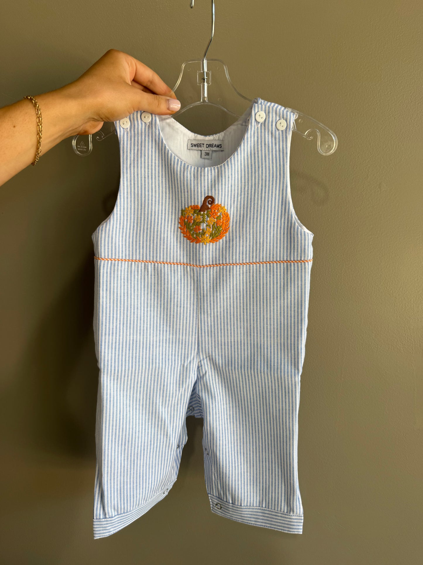 Pumpkin Embroidered Longall