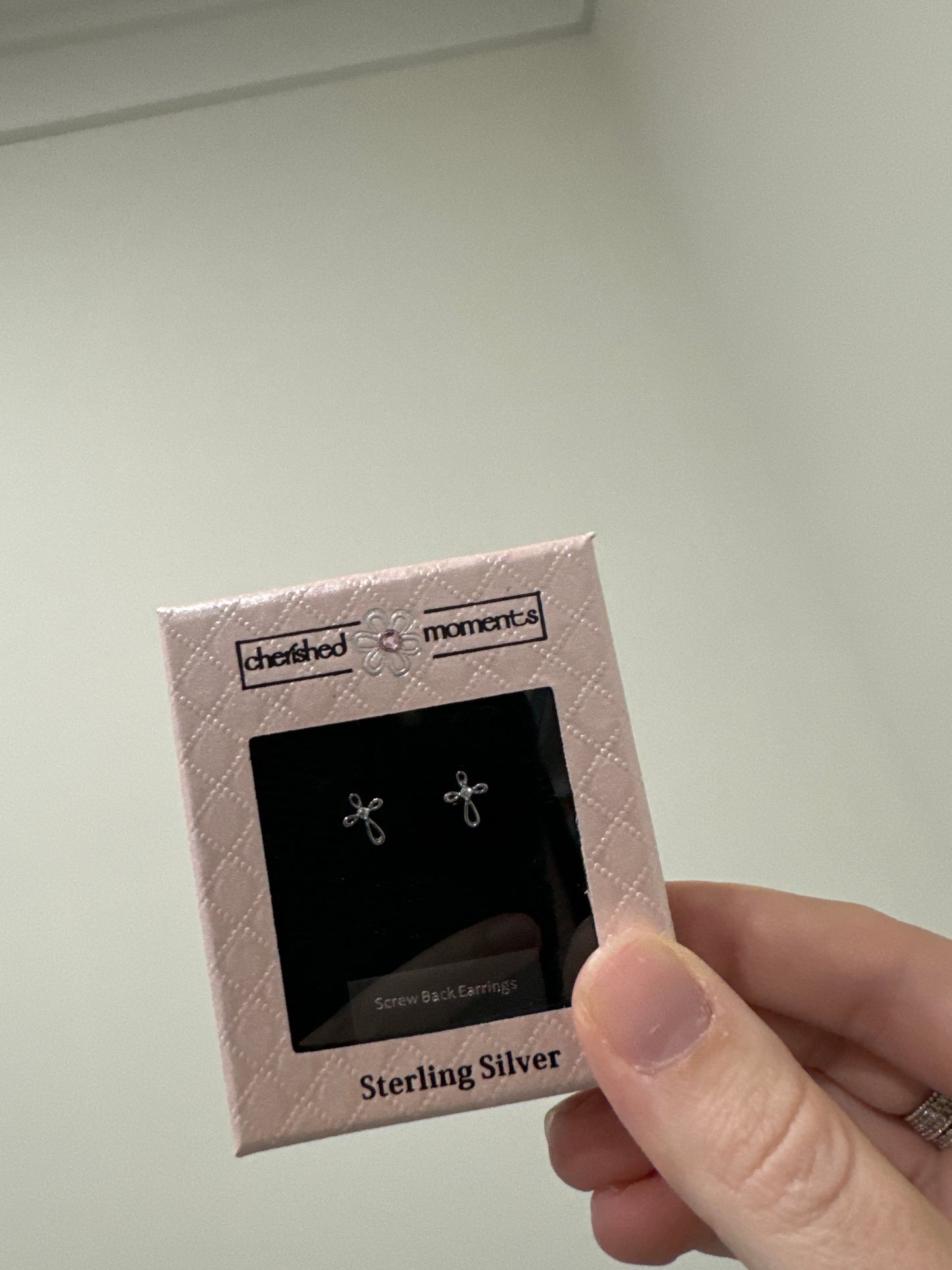 Cross Screw back earrings