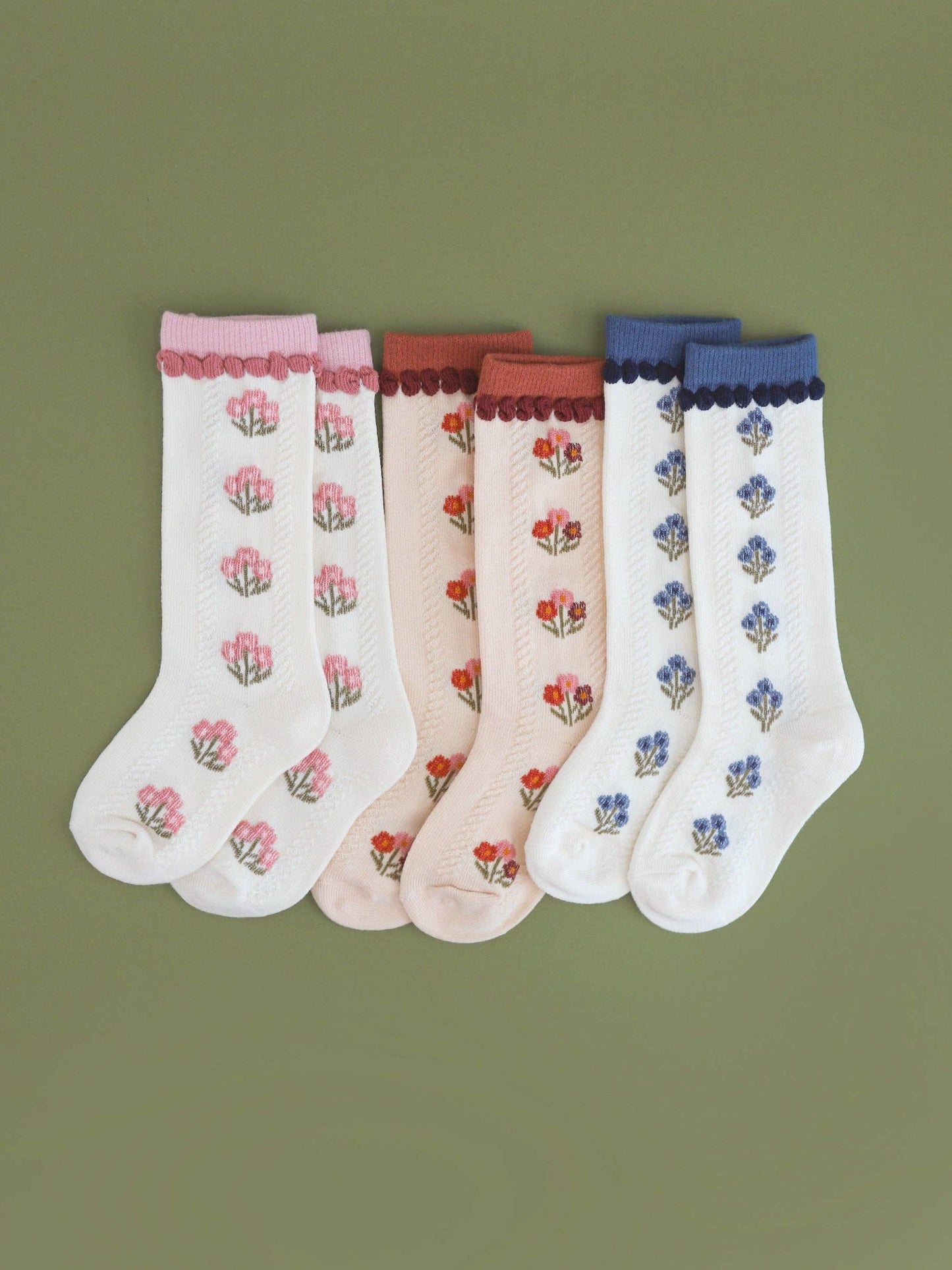 Posie Knee Socks - Bluejay
