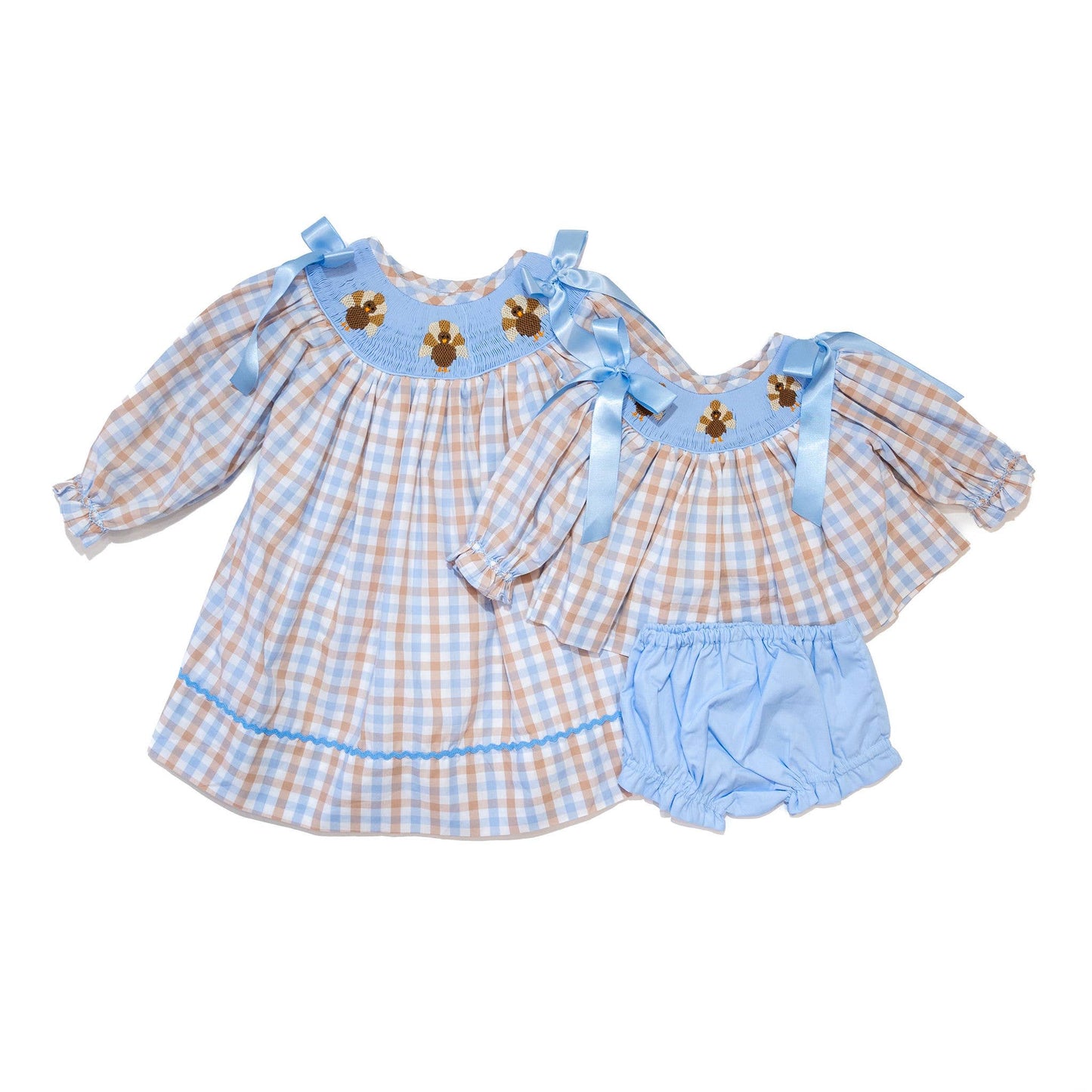 Turkey Smocked Diaper Set
