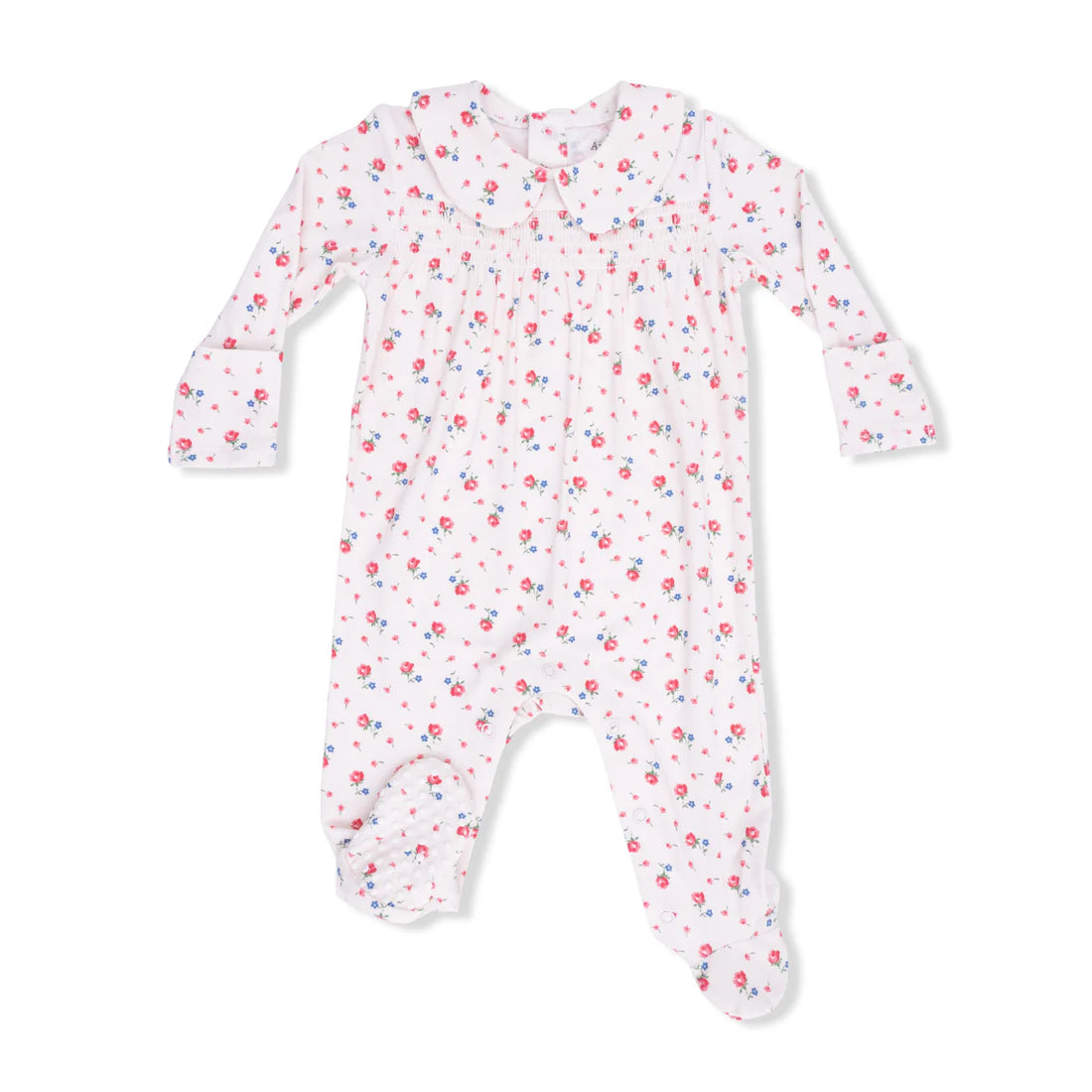 Joli Rosette - Smocked Peter Pan Snap Footie