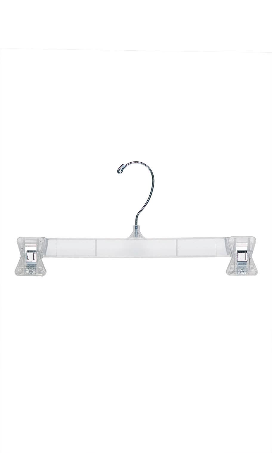 12" Clear Plastic Break-Resistant Skirt And Pants Hangers