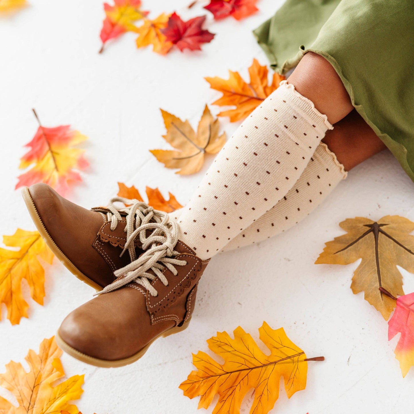 Dottie Knee Socks - Vanilla