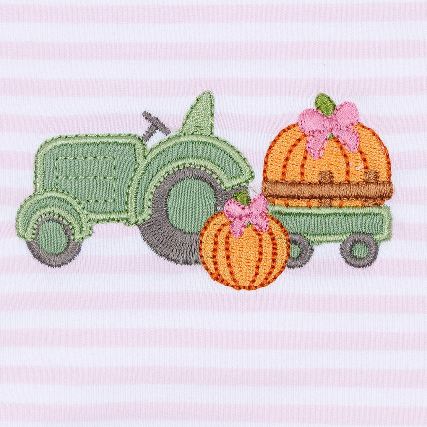 Pumpkin Tractor Ruffle Bubble