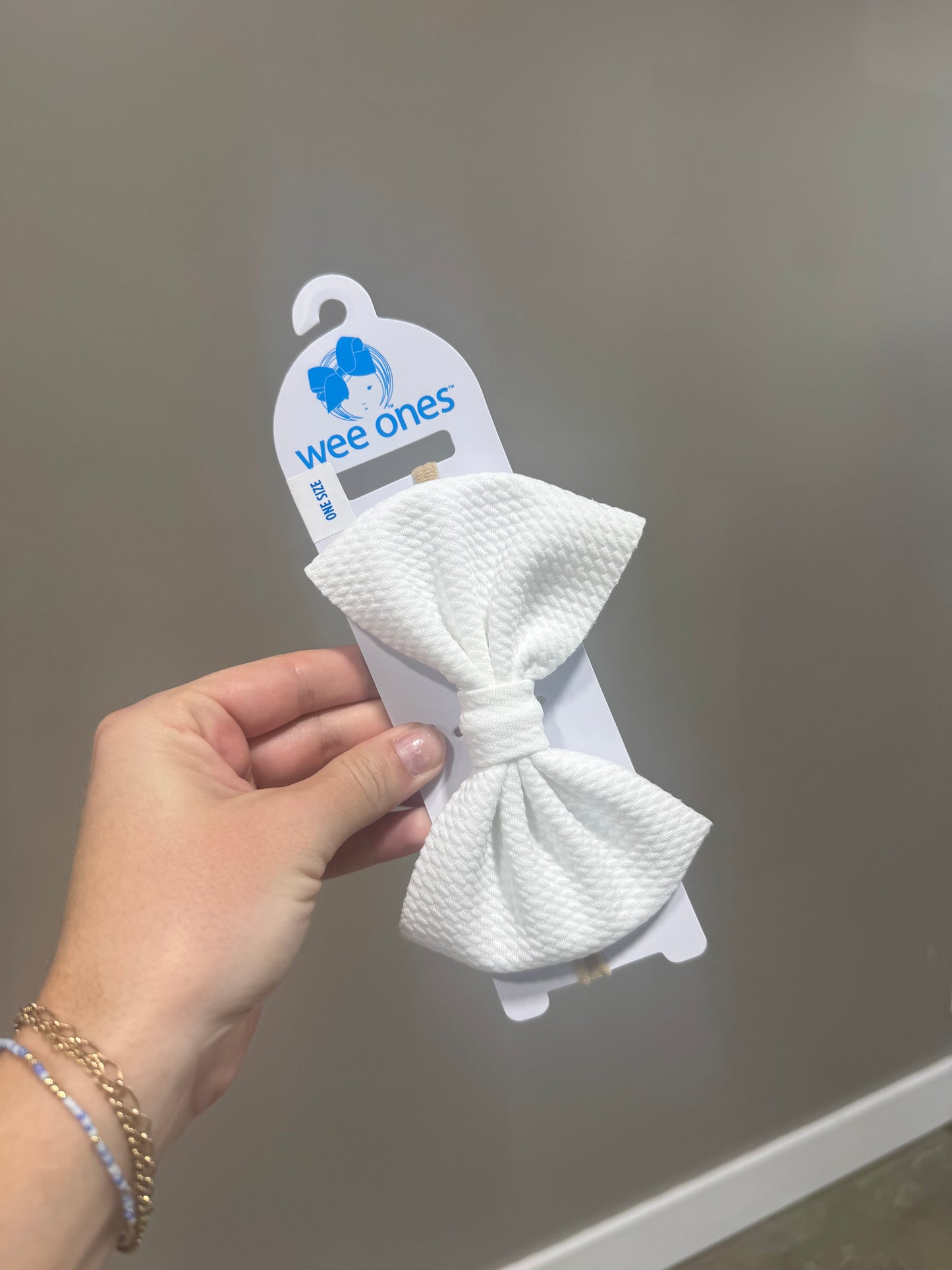 Large Textured Bow on Baby Band