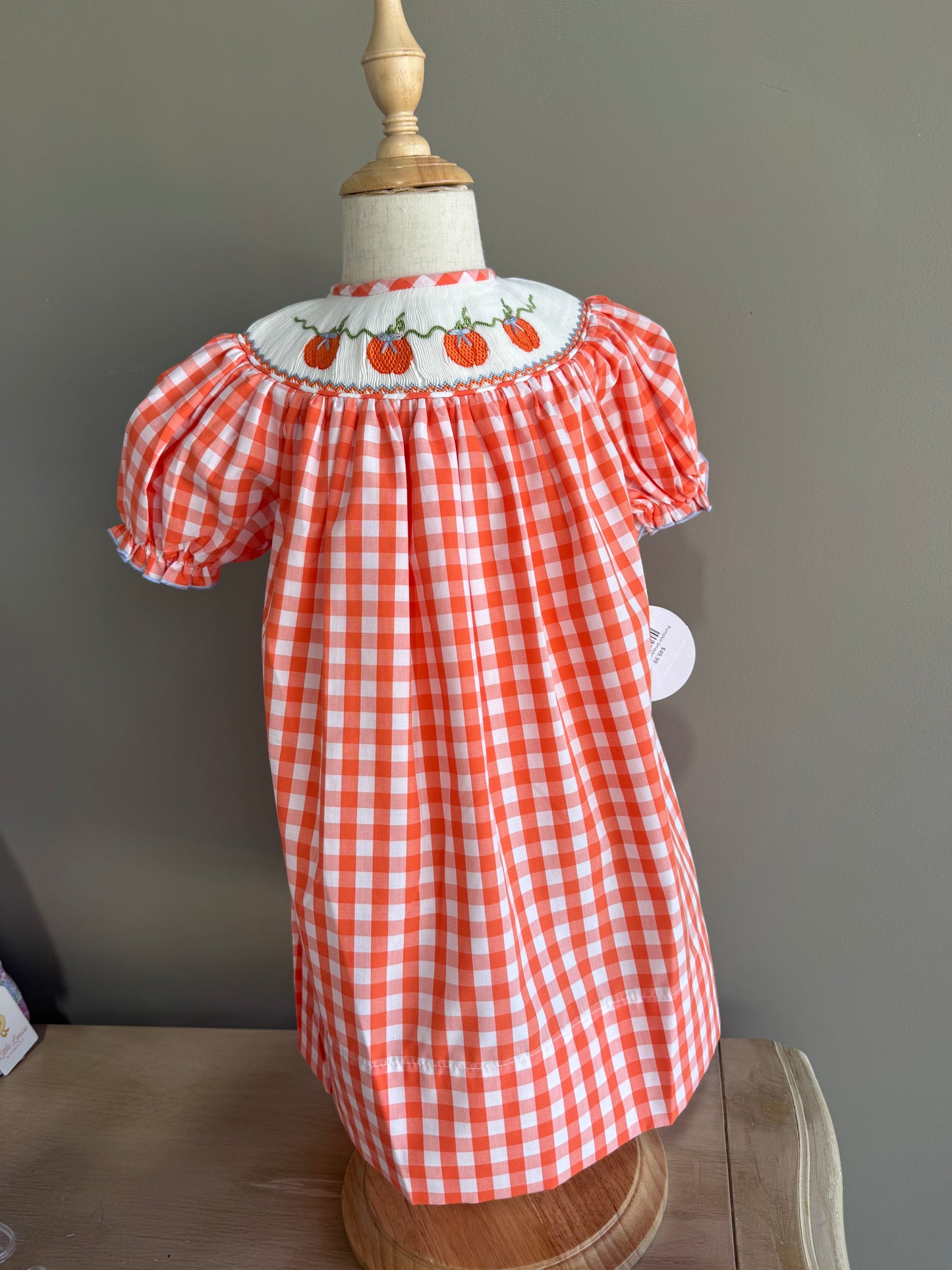 Pumpkin Smocked Dress