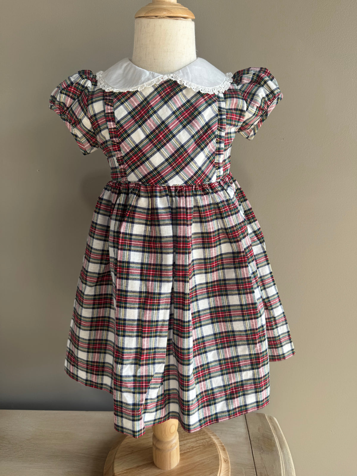 Ivory Tartan Dress w Bloomers