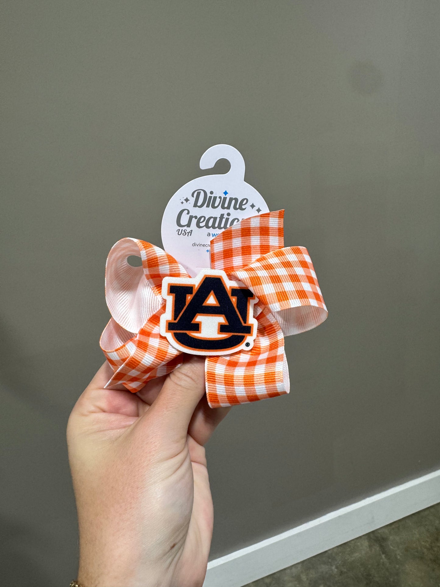 Medium Gingham Print w Auburn Patch