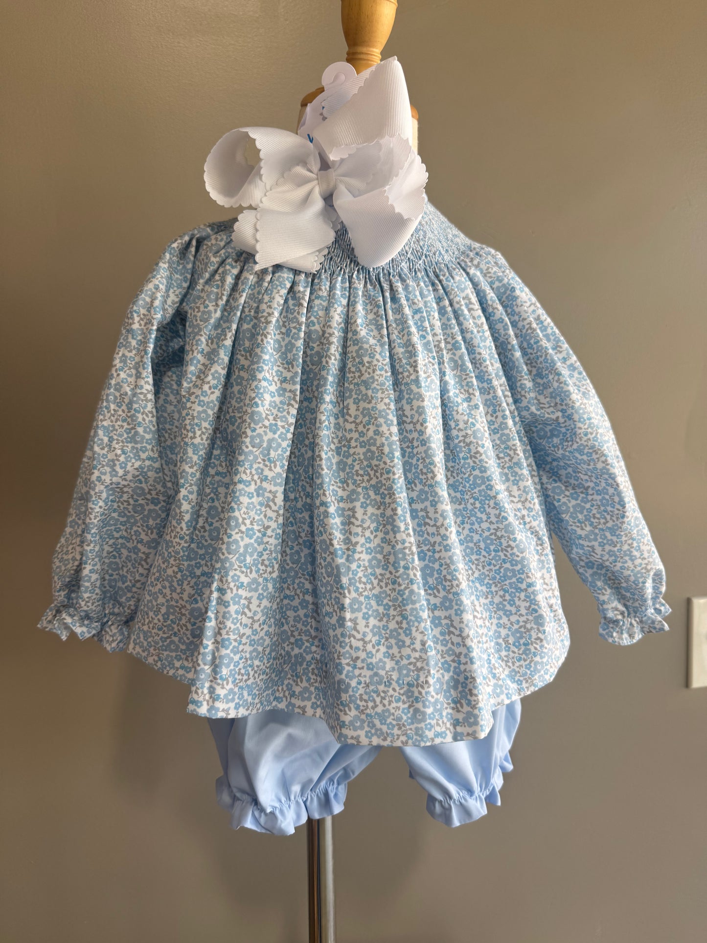 Blue Floral Smock