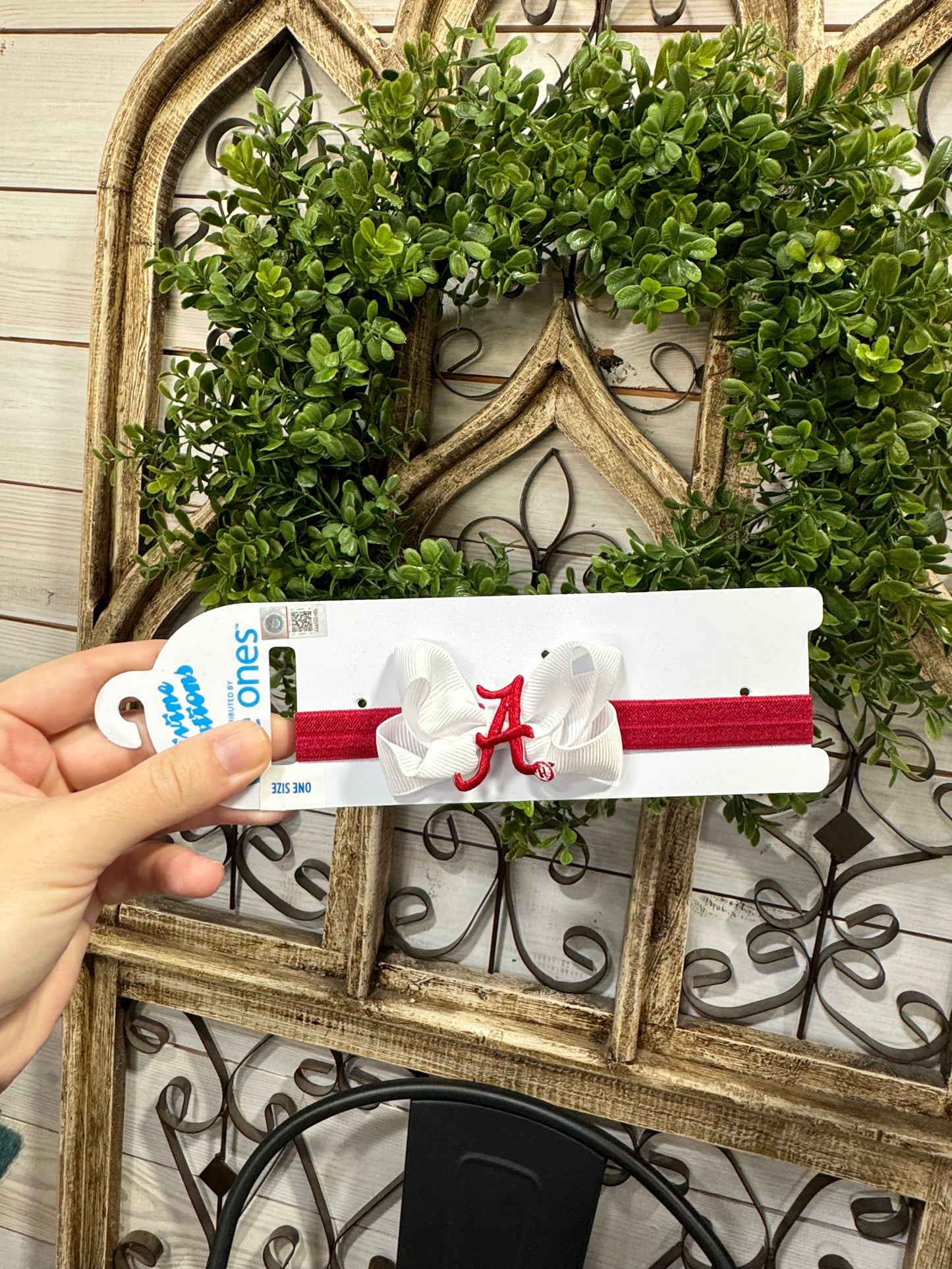 Mini Bow with Patch on Baby Band