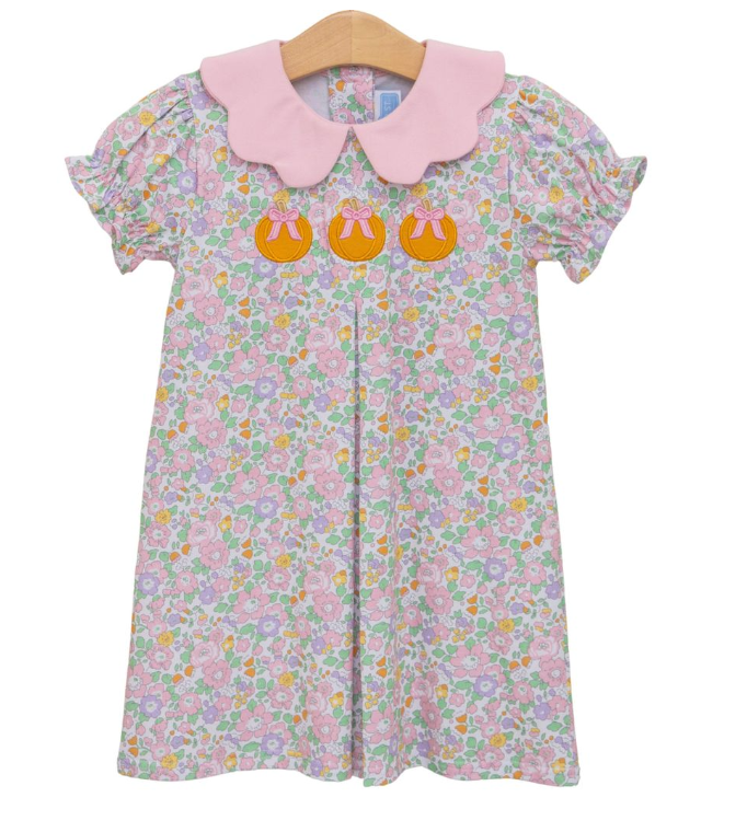 Pumpkin Floral Dress