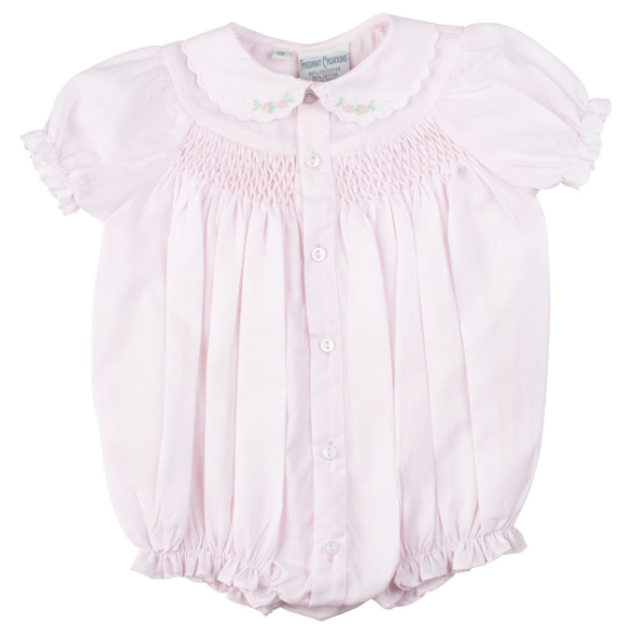 Preemie Smocked Scalloped Bubble
