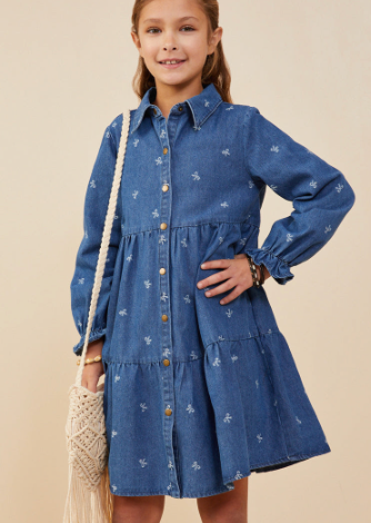 Bow Denim Dress