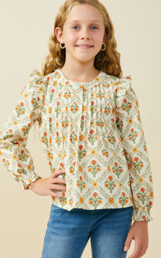 Girls Pleat Detailed Top