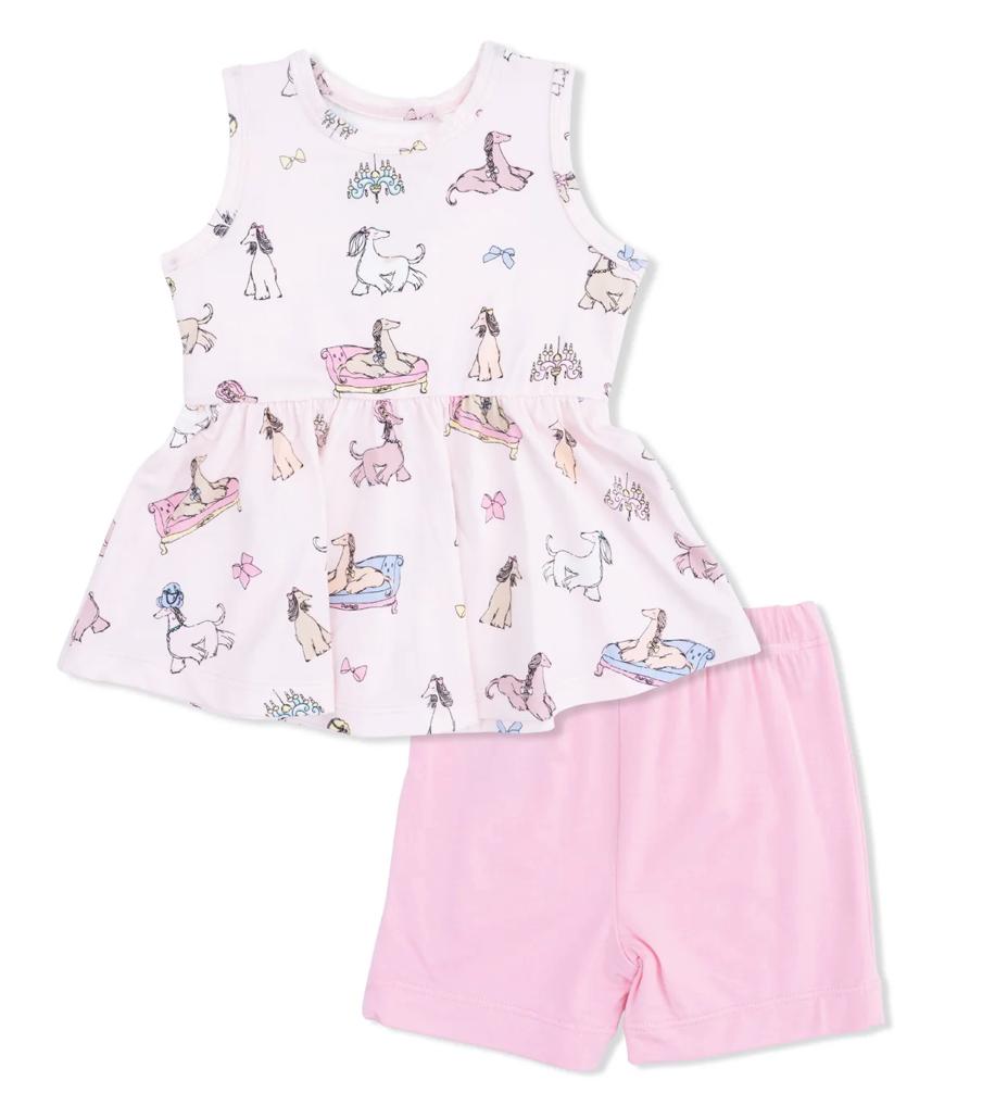 Fancy Hounds with Bows Bamboo Set