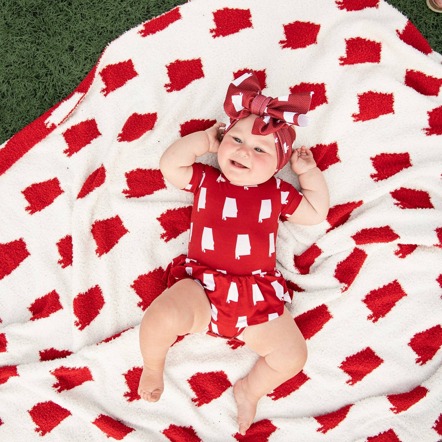 Bamboo Kids Girl Baby Toddler Clothing Tutu Alabama Crimson & White