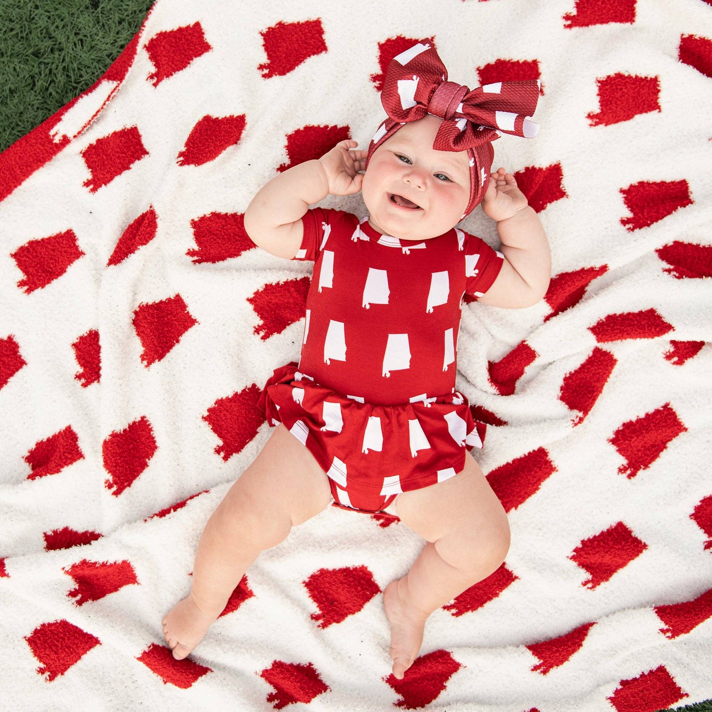 Bamboo Kids Girl Baby Toddler Clothing Tutu Alabama Crimson & White