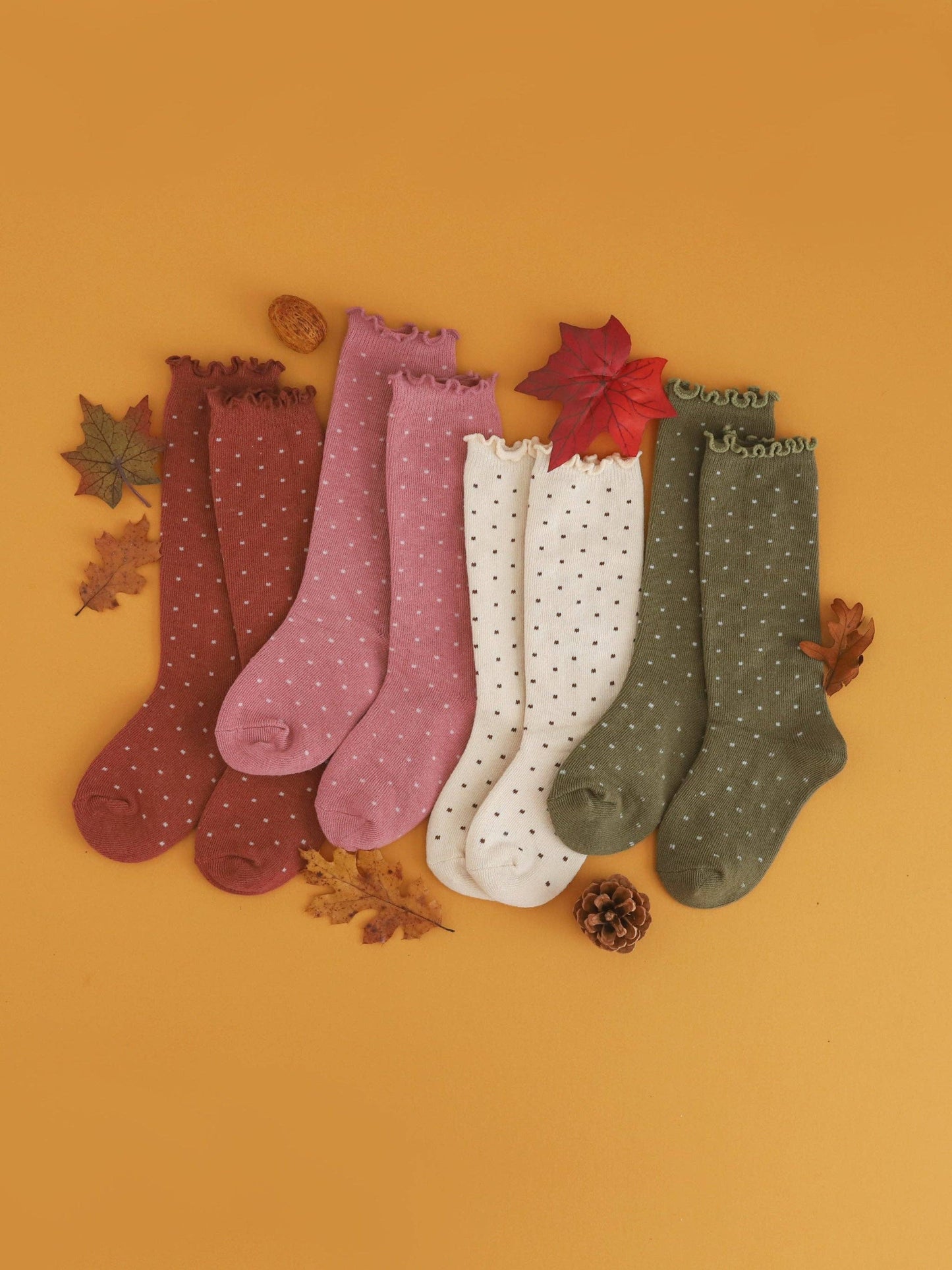 Dottie Knee Socks - Rust