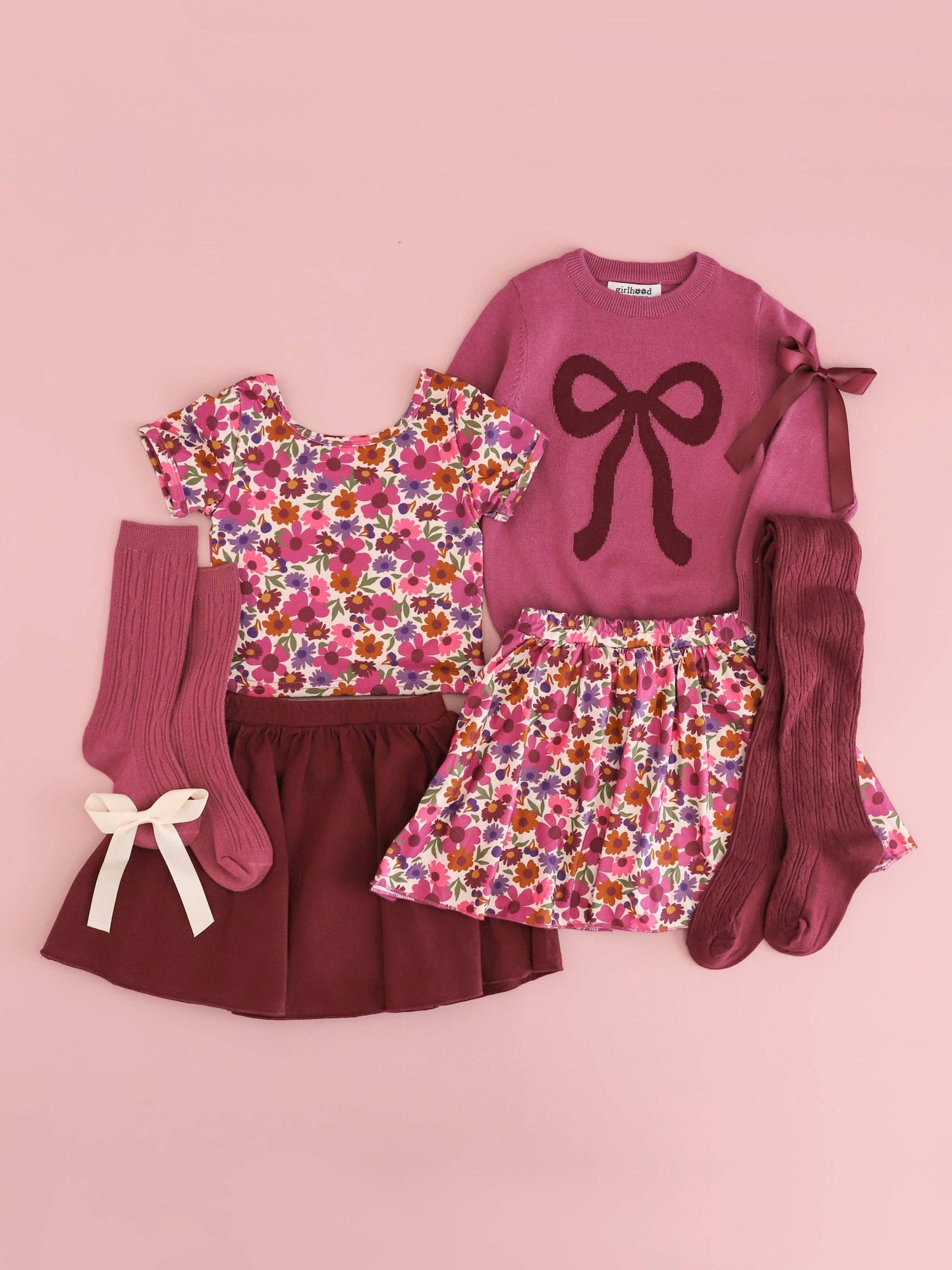 Mulberry Cable Knit Knee High Socks