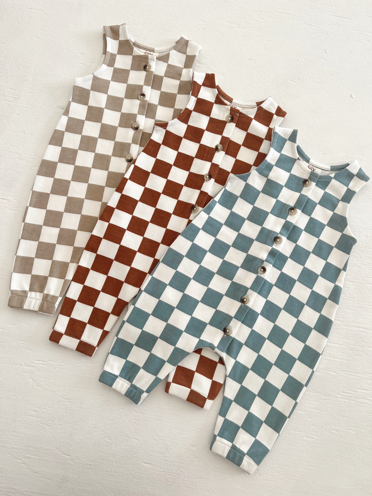 Blueberry Checkerboard Jumpsuit