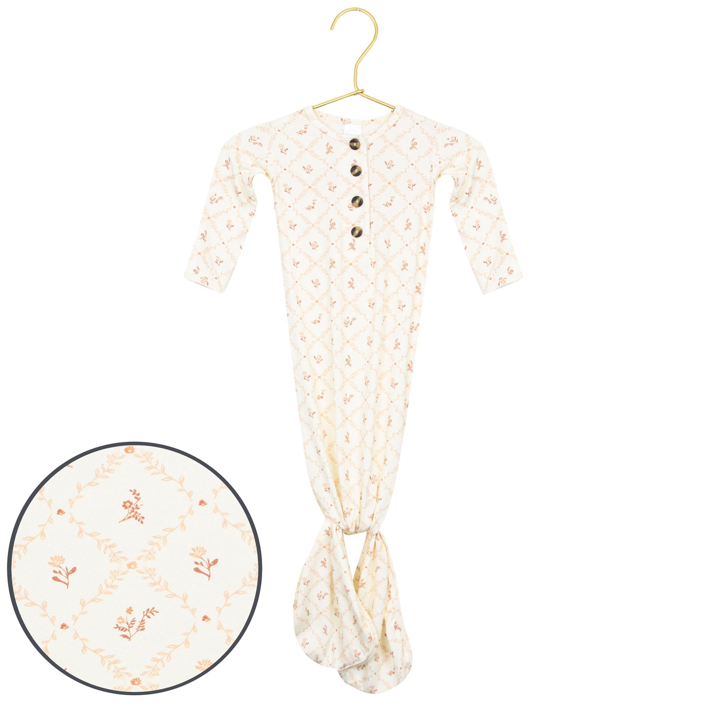 Annie Knotted Gown- Newborn to 3 Months