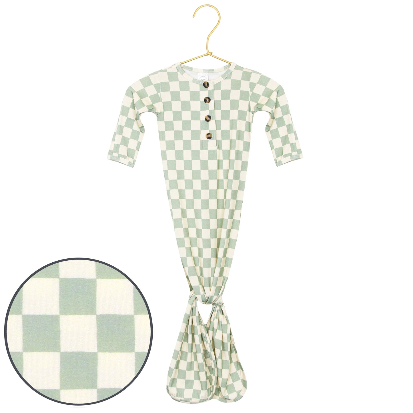 Kirby Knotted Gown- Newborn to 3 Months