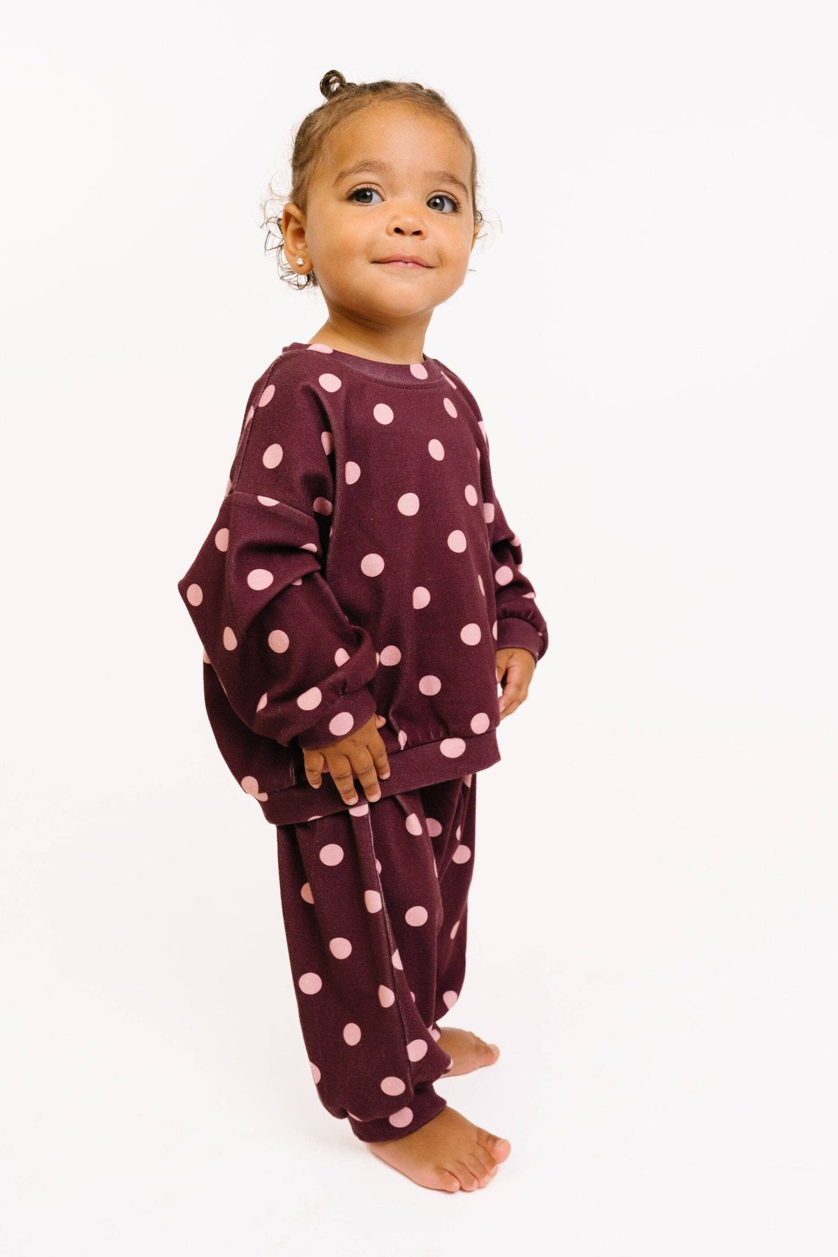 Mulberry Polkadot Sweatsuit