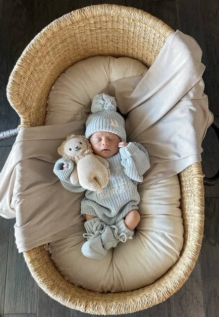 'Little Brother' Announcement Romper | Sky