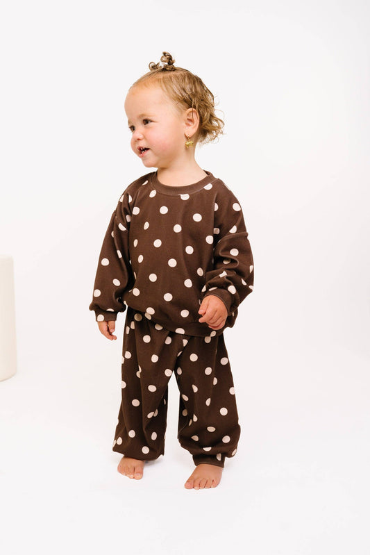 Espresso Polkadot Sweatsuit