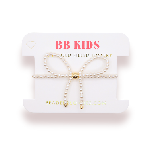 Pearl Bow Bracelet (Kids Size)