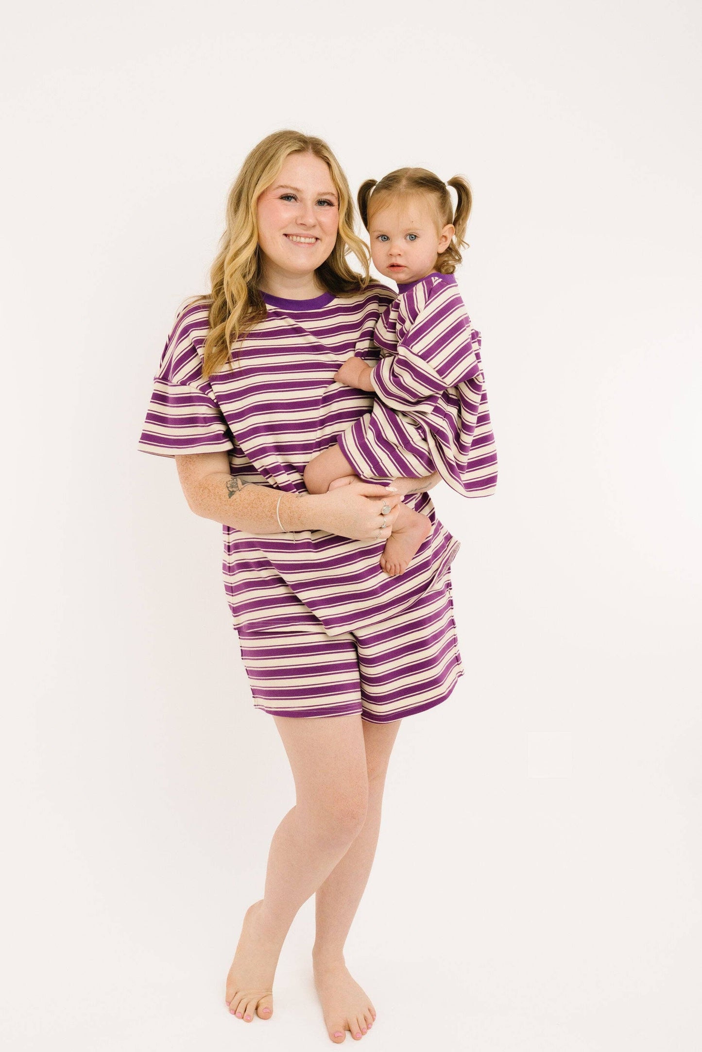 Plum Stripe Slouchy Set