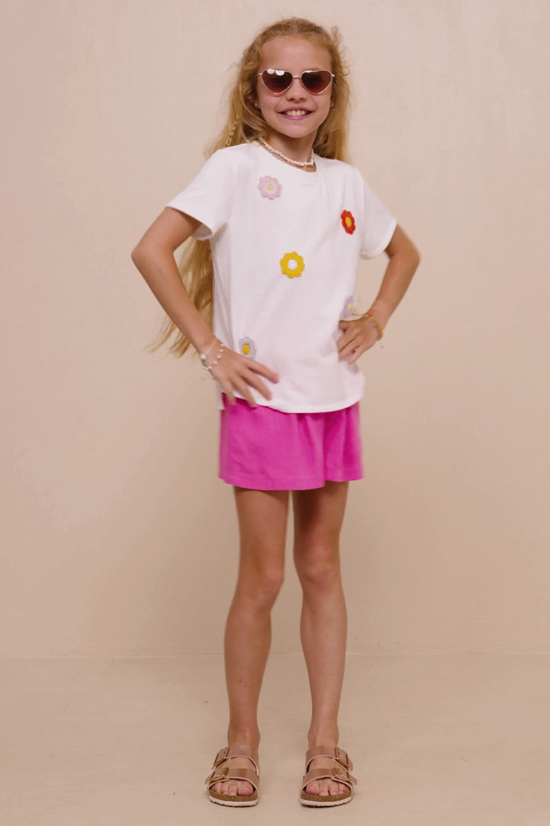 Multi Floral Patched Tee