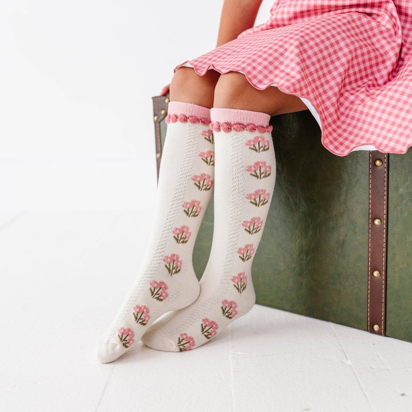 Posie Knee Socks - Old Rose
