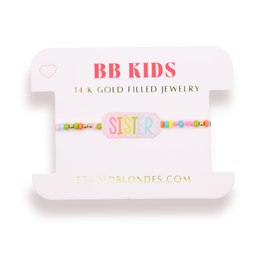 Sister Bracelet on Color (Kid Size)
