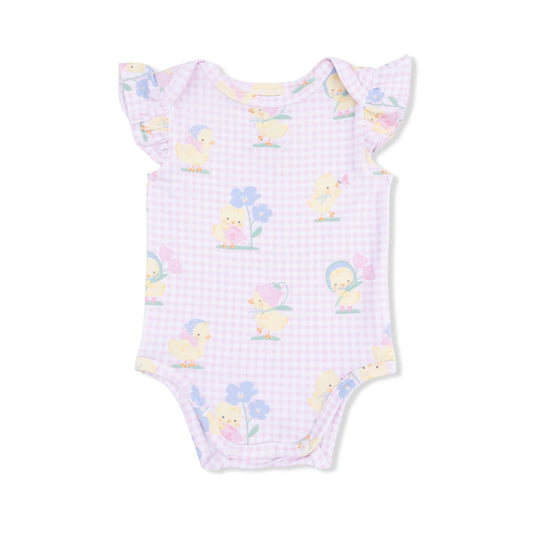 Vintage Spring Duck Bamboo Onesie