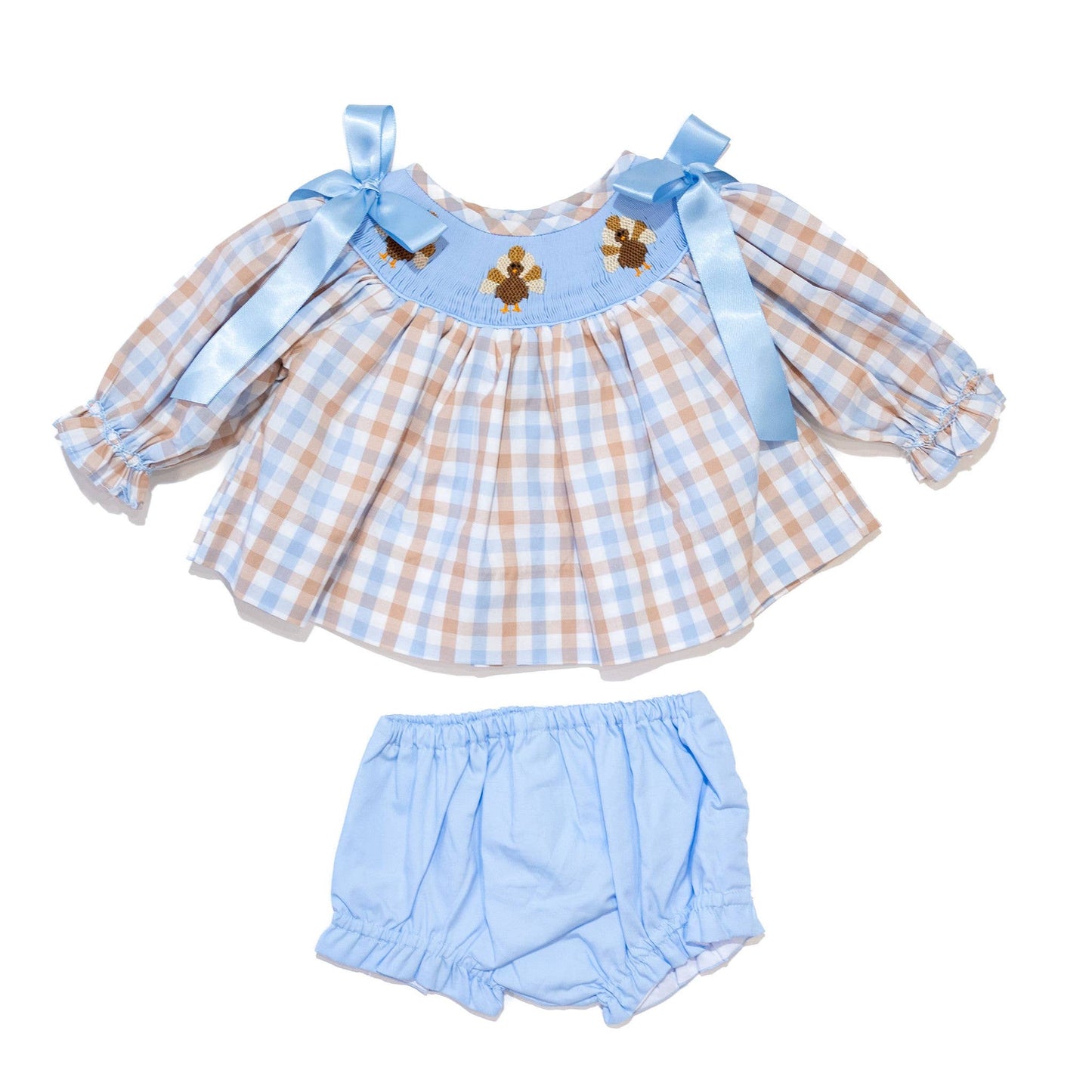 Turkey Smocked Diaper Set
