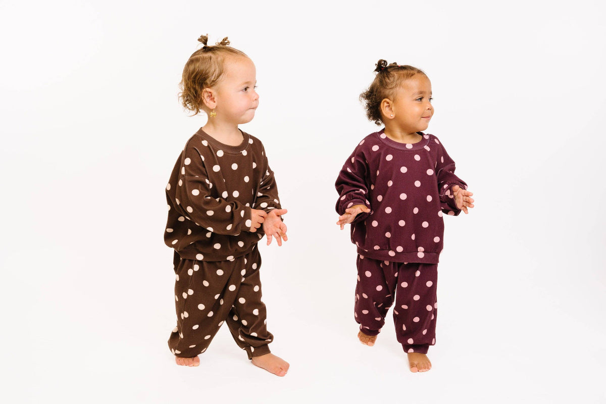 Mulberry Polkadot Sweatsuit