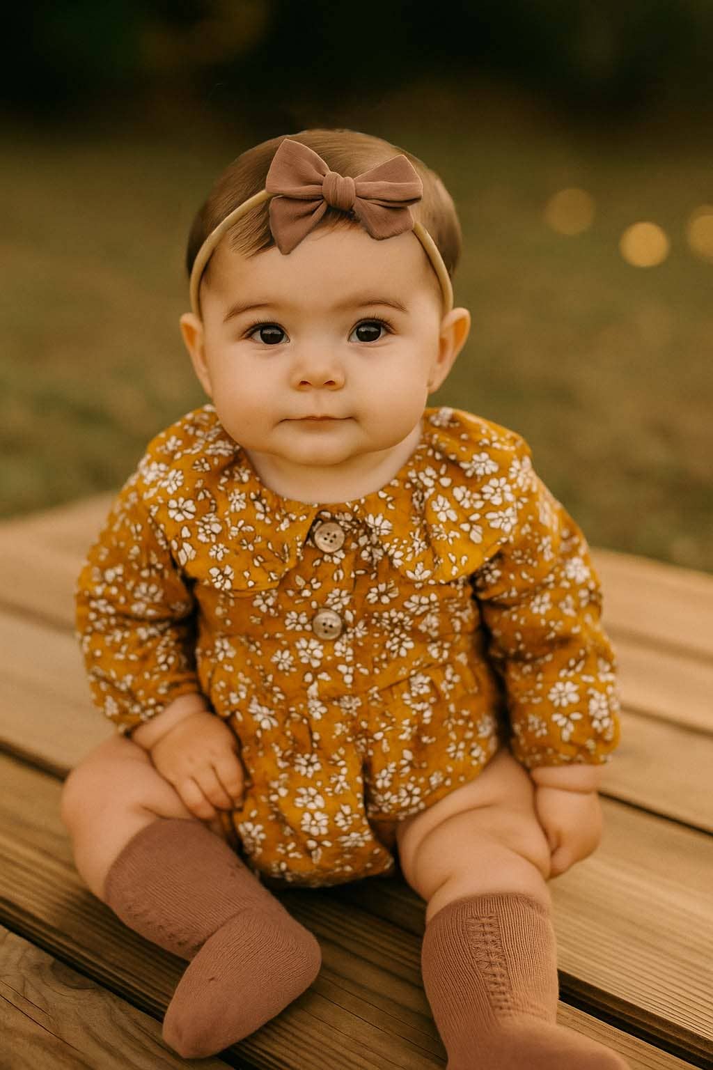 Mustard Floral Romper
