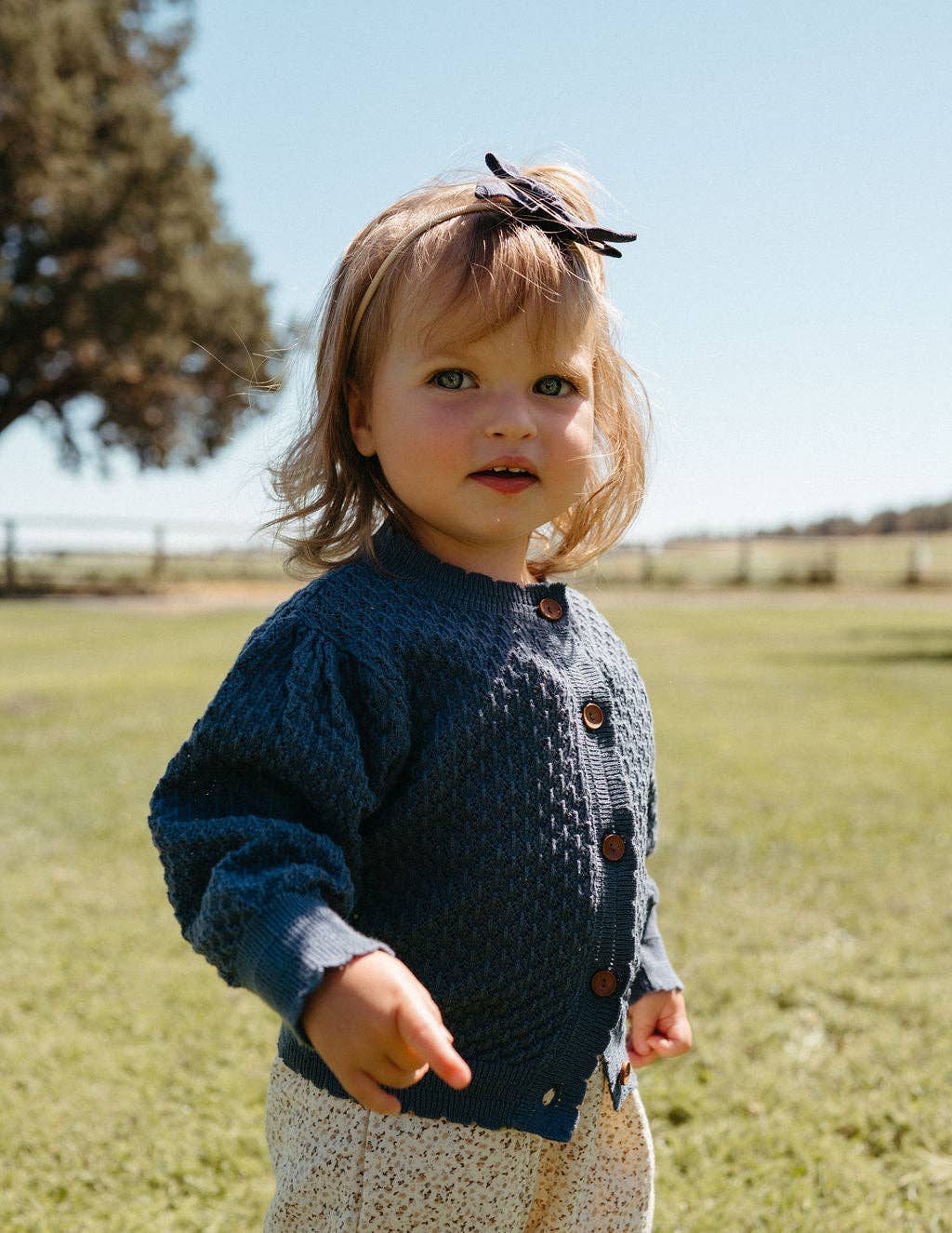 Pointelle Sapphire Cardigan