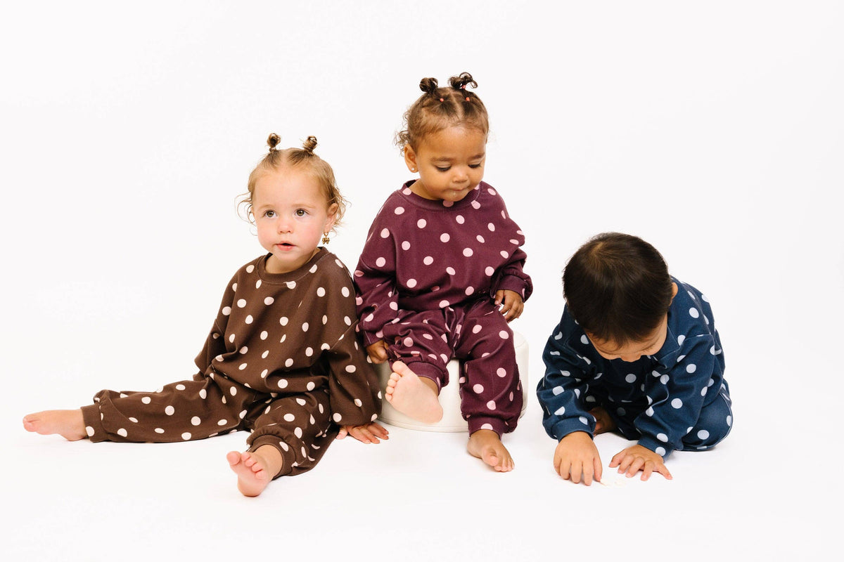 Mulberry Polkadot Sweatsuit