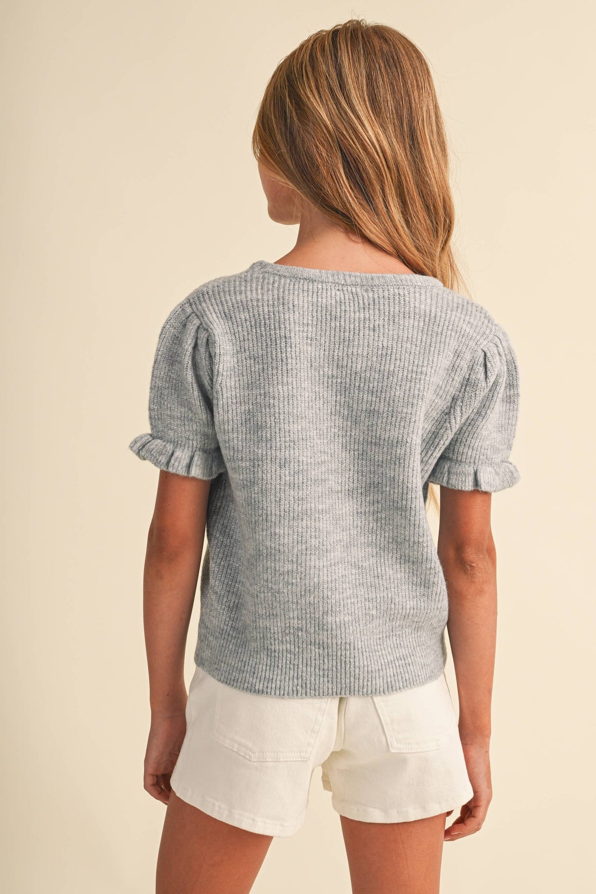 Gray Puff Sweater