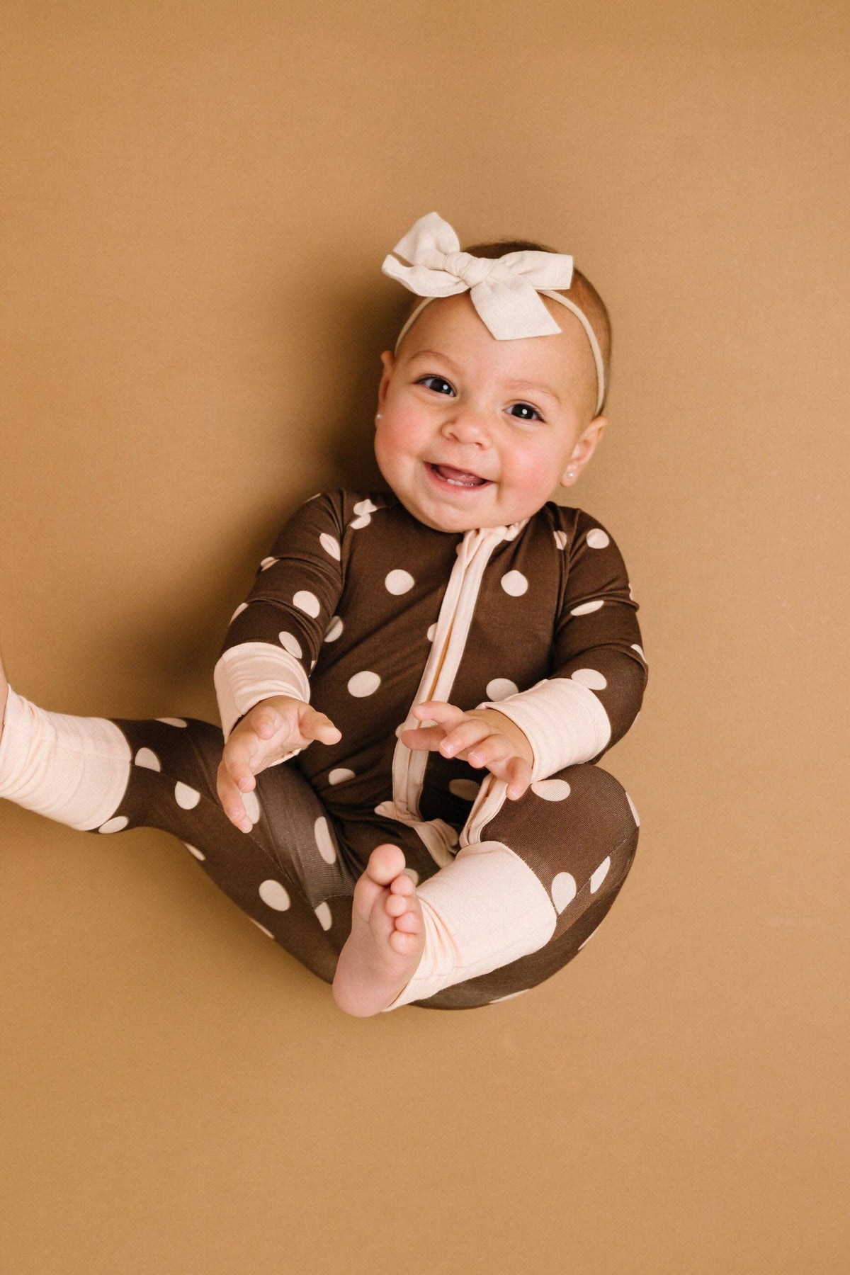 Espresso Polkadot Bamboo Sleeper