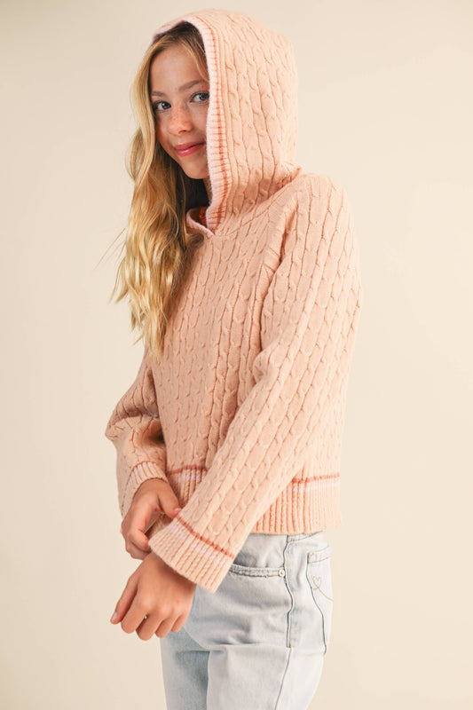 KIDS GIRLS HOODED SWEATER