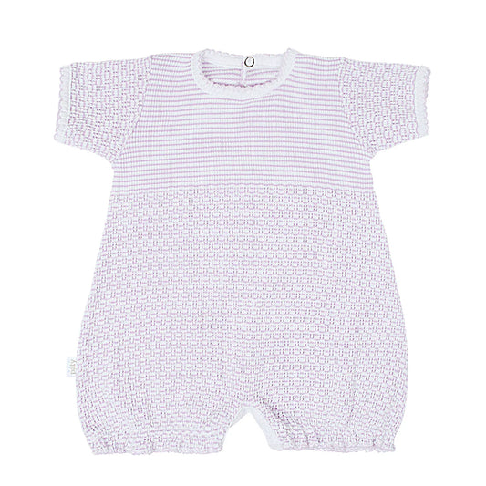 Paty Knit Baby Girl Bubble with Ruffle Hem in Solid Colors