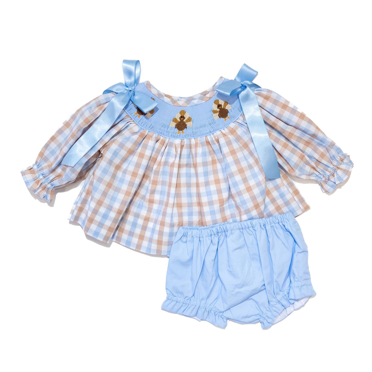 Turkey Smocked Diaper Set