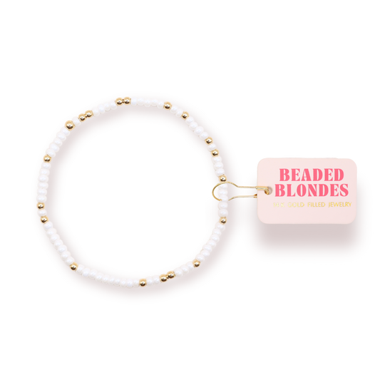 Luster White Sprinkle Bracelet (Kids Size)