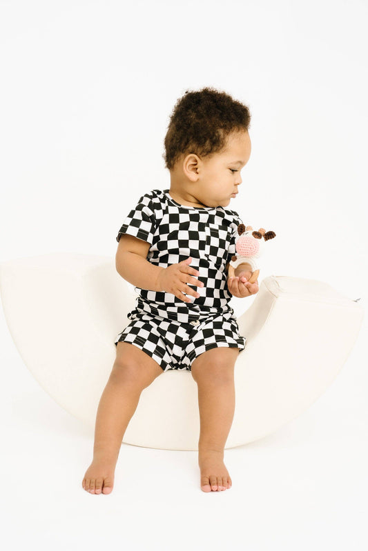 Black Checkered Pocket Set