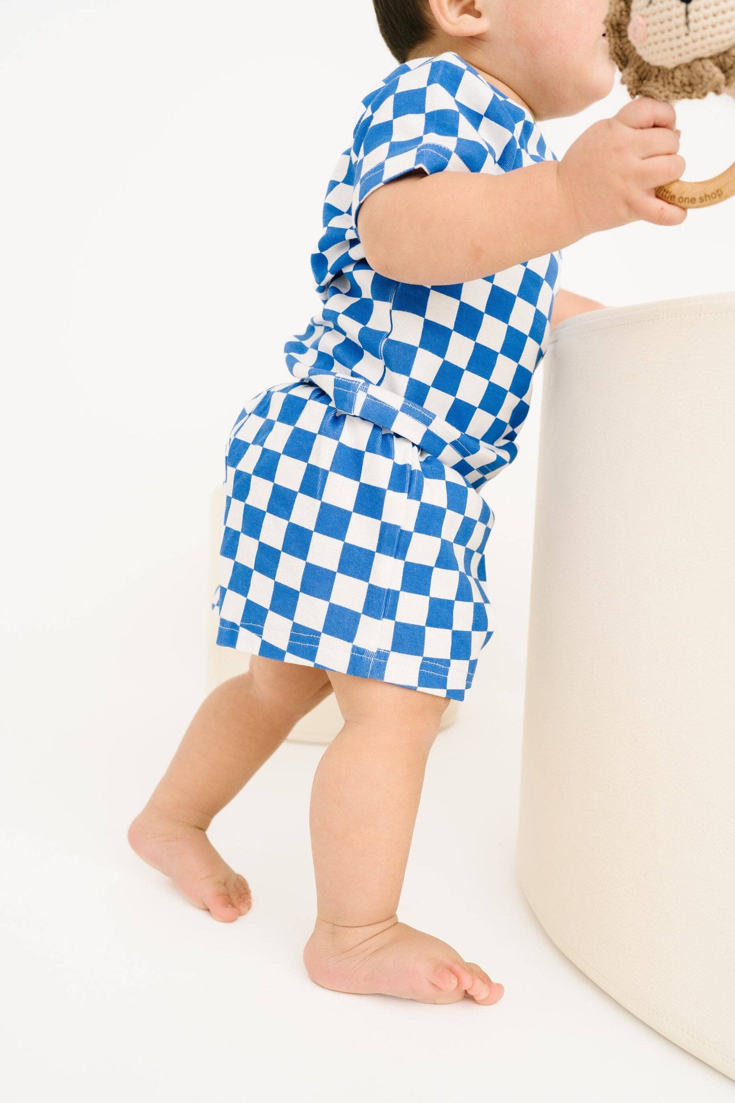 Blue Checkered Pocket Set