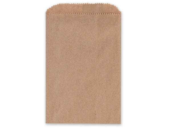 Brown & White Kraft Paper Merchandise Bags